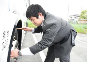 運行前のチェックはかならず行います